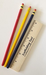 pencils rulers